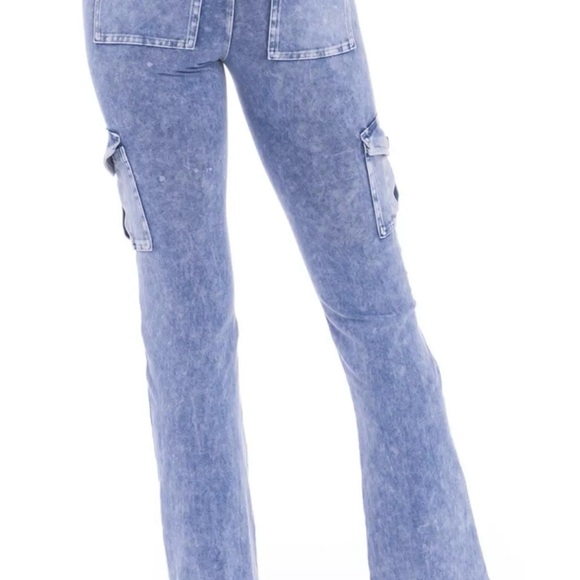 Hard Tail Forever 6 Pocket Cargo Bootleg Flare Pants size L - Picture 4 of 15